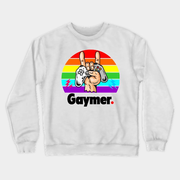 Gaymer the pride month computer gamer Crewneck Sweatshirt by Peter the T-Shirt Dude